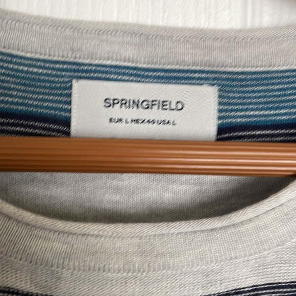 Springfield Blue and Gray Striped Sweater - Picture 2 of 5